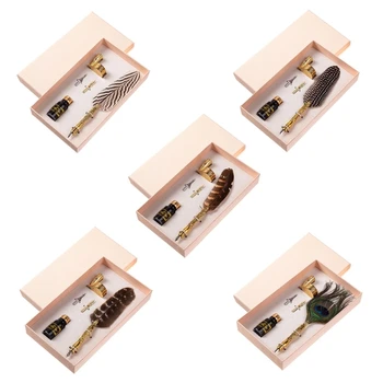 Комплект потопяеми дръжки Нежна дръжка за писане гъши дръжка подаръчен комплект за рожден ден