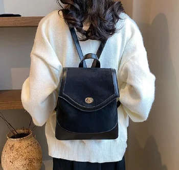 Нов женски Корейски Ретро пътен раница от висококачествена естествена кожа с голям капацитет, чанта през рамо, училищна чанта, дамска чанта-незабавни посланици