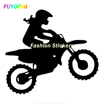 Модни етикети FUYOOHI за екстериор / защита на Dirt Bike за мотокрос, момичета-мотоциклистки, забавни винил за мотоциклети