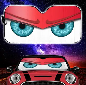 Червени Забавни Гневни Мультяшные очите Авто Слънчеви Очила, Аксесоари за Предното стъкло Декор Подарък