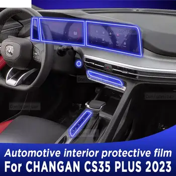 За CHANGAN CS35 Plus 2023, панел скоростна кутия, табло, навигация, Автомобили вътрешно защитно фолио TPU, бистра, срещу надраскване