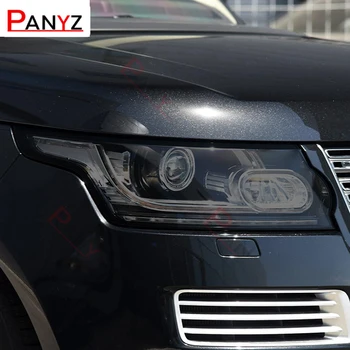 Защитно фолио за автомобилни фарове с опушен-черен оттенък, Vinyl прозрачен стикер от TPU за Range Rover Vogue L405 2013-2021