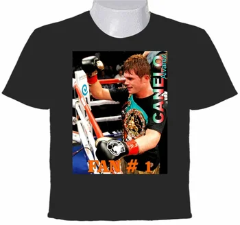 Канело Алварес. Тениска на Легендарния мексикански боксьор от 100% памук кръгло деколте, Лятна Ежедневната Мъжка тениска с къс ръкав, Размер S-3XL