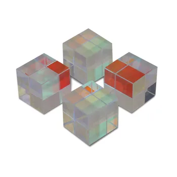 Дизайн дихроичного куба от оптично стъкло, кубическая призма, объединитель RGB, разделител, образователна играчка за практикуване на физиката в класната стая подаръци
