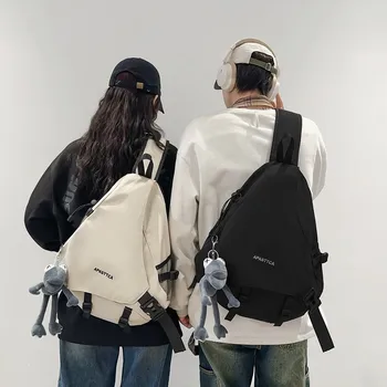 2024 Нова нагрудная чанта, Мъжка чанта през рамо Многофункционален случайни раница за едно рамо голям капацитет в стил двойки Bolsa