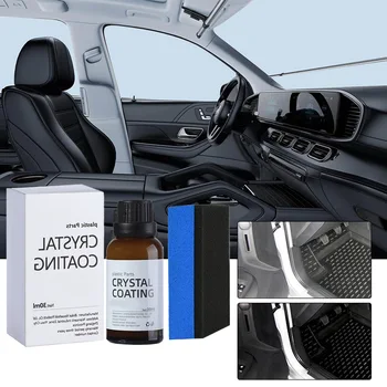 30 МЛ средства за възстановяване на пластмаса вътрешността на колата Спрей за възстановяване на кожени седалки Восък за покриване на Автомобила Средство за грижа за Пластмаса
