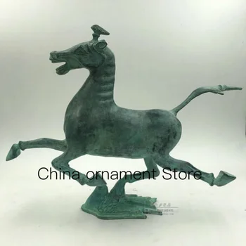 30 см Античен Патинированная бронз, Летяща Лястовица, един кон, предстоящата на статуята на Летящей Лястовици