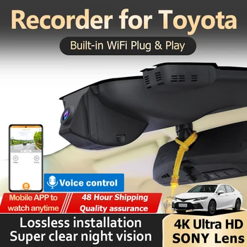 Fuweicar 4K 1080P Автомобилен Видеорекордер Dash Cam за Toyota Alphard/Vellfire 2018-2024 Wifi Видео Скрит Авто Записващо устройство 2K HD Предна Запис
