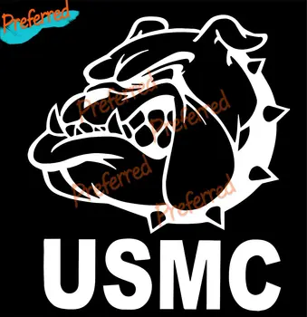 Креативна стикер на колата USMC Bulldog Chesty Vinyl Стикер Стикер На прозореца на колата Драскотини по капака на Камиона Водоустойчив PVC