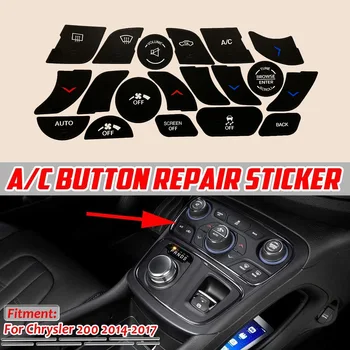 Автомобилни стикери Матово-черни Етикети за ремонт на бутоните на климатика Етикети Аксесоари за Chrysler 200 2014 2015 2016 2017