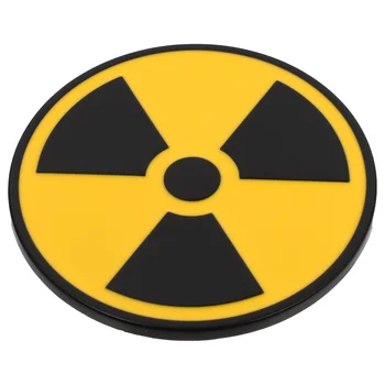 Стикер със знака на ядрената радиация Метален самоклеящийся символ, стикер с предупреждение за желязо за кола
