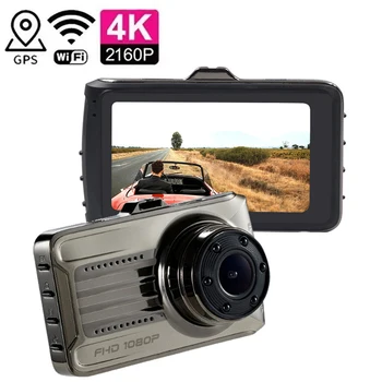 Автомобилен видеорекордер 4K WiFi GPS Видеорекордер Автомобилна Камера 2160P Устройство Видеорекордер за Нощно Виждане Автоматично Черна Кутия Секретаря на Аксесоари за Автомобили