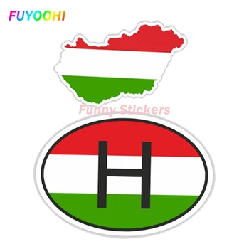 Етикети FUYOOHI Play Индивидуалност, Творчество Писане Карта на Унгария Флаг Стикер на каската от PVC стикер на колата Мотоциклети Vinyl стикер от PVC