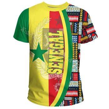 Националният флаг на страната, Сенегал, тениски с 3D принтом от окото на влакна, блузи, летни тениски, мъжки градинска дрехи, къси Панталони, спортни и ежедневни риза с къс ръкав-3