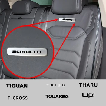Автомобилна Метална Емблема на Стикер на седалката Auto anti-kick pad подложка за секс Икона за Volkswagen Racing R20 Scirocco Sharan SpaceFox Taigo TSI