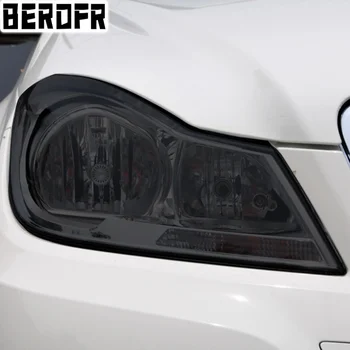 Черна защитно фолио за автомобилни фарове; Прозрачен стикер от TPU За Mercedes Benz C Class W204 C63 AMG 2011-2014 Аксесоари