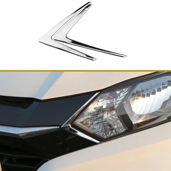 ABS Хромирани стикер на предния светлина кола, декоративни стикери, декорация фарове за Honda HRV Vezel HR-V, HR-V 2014-2017