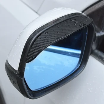 Огледалото за обратно виждане на автомобила Дъждовна Козирка за вежди От въглеродни влакна Страна за обратно виждане на Автомобила Снежна козирка Дъждобран Аксесоари за автомобилни огледала