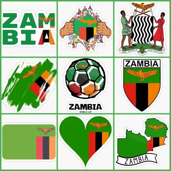 Замбийский Флаг ZM Карта Емблемата на Стикер за лаптоп Мотоциклет Състезателни Прозореца на Камиона стъкла Велосипеден шлем Ван Стикер за лаптоп Адаптивни