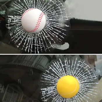 Автомобилен стайлинг Бейзбол, Футбол, Тенис Стерео Счупеното Стъкло 3D Стикер Удря топката по прозореца на колата на Самозалепващи Стикер Автомобилни Стикери