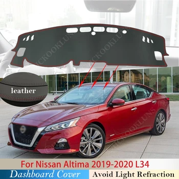 Изкуствена Кожа за Nissan Altima 2019 2020 L34 на Кутията на таблото е Защитна Подплата автоаксесоари Таблото Козирка Килим Анти-UV