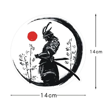 13 см, стикер за автомобил Samurai Warrior, защита от надраскване, слънцезащитен крем, декорация, стикер с графити и по прозорците на кемпера