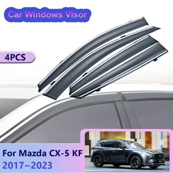 За Mazda CX-5 CX5 KF CX 5 2017 ~ 2023 Козирка Прозорец Дефлектор Колата Странична Защита От Слънце И Дъжд Вентилационни Димни Завеси Сенници Подслон Аксесоари