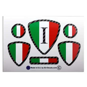 За 6-кратни италиански знамена с ламинированными стикери от карбон за Ducati