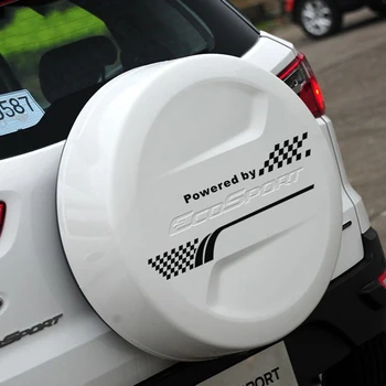 Vinyl стикер в стил на спортен окото на резервната гума на автомобила на FORD EcoSport и така нататък, черно-бели калъфи за полагане на автомобили