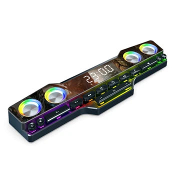 Динамиката на V18 Dazzle Color За домашна настолна компютърна игра С повече звук, led подсветка, гейминг клавиатура, Bluetooth високоговорители, лесни за използване