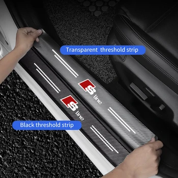 За Audi Sline S-Line тампон на прага на колата срещу надраскване стикер на праг на багажника стикер