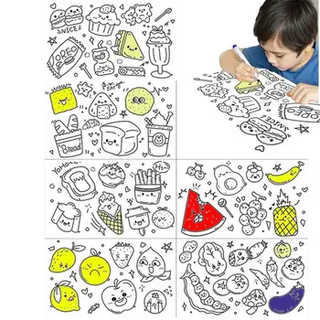 Ролка хартия за colorization, детска хартия за рисуване 11811,8 инча, аксесоари за творчество за деца, ролка самозалепваща хартия за чертане, хартия за рисуване за деца