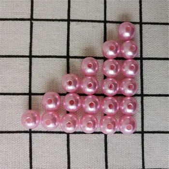 розови перли с директен отвор Кабошон Кръгла Високо Качество направи си САМ Бижута ABS Мъниста Перли 50 г Имитация на Кръгли Перли