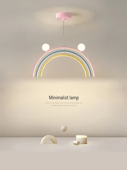 Креативна дъгова led полилей в модерен скандинавски стил за детска стая, Художествена подвесная лампа за спални, декорации за дома за момичета