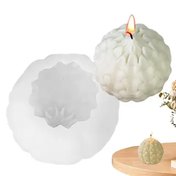 3D свещ във формата на пъпка цвете, силиконова форма, Геометрична форма за ароматерапия семена живот, Направи си САМ, Малка свещ, Форми за сапун от смола, Коледен Начало декор