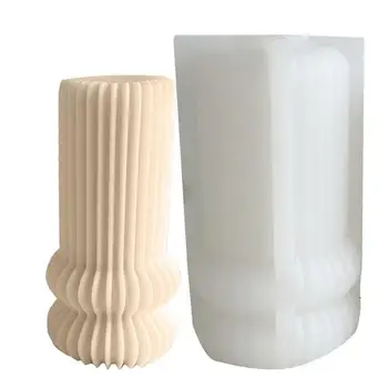 Форми за свещи 3D Форми за леене от епоксидна смола Силиконови Форми За производство на Свещи Изделия от гипс Производство на декоративни елементи за дома