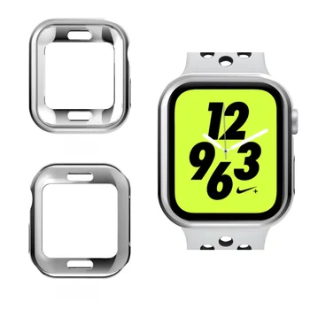 Калъф-Броня от TPU за Apple Watch 5 4 3 2 1 Рамка за Каишка За iWatch 44 мм 40 мм 42 мм, 38 мм и Защитно Фолио за Екрана Часа Аксесоари