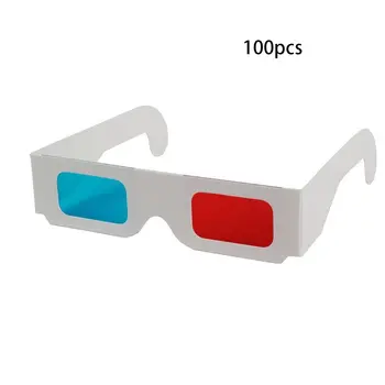 2024 Горещите новости 10шт/100ШТ Универсални анаглифные картон хартиени червено-синьо-сини 3D очила за филми, търговия на Едро, Бърза доставка