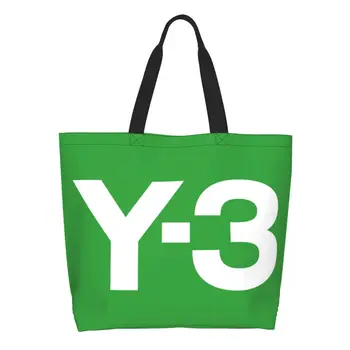 Модерна чанта-тоут за пазаруване с принтом Yohji Yamamoto, здрава холщовая пазарска чанта през рамо