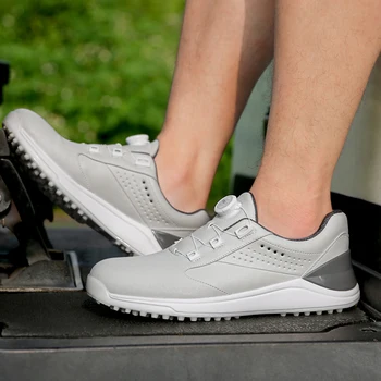 Професионална лесна за голф обувки PGM, мъжки Водоустойчива Дишаща дръжка Без бодли, Бързо чрез шнурове, Удобни маратонки за голф