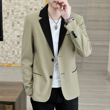 2023 Нов модерен блейзър в тенденция, красива бизнес костюм от висок клас, оборудвана корейски вариант однотонного палто leisure boutique west