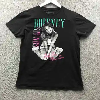 Женска тениска Бритни Спиърс Baby One More Time с къс ръкав и шарките черен цвят