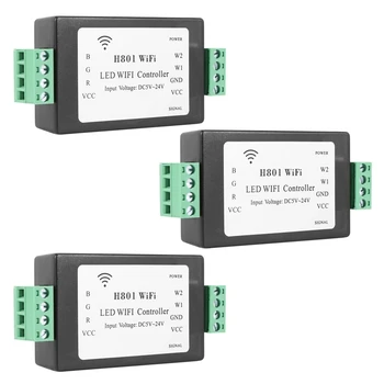 3X H801 RGBW Led WIFI Контролер за Led RGB Контролер DC5-24V Вход За 5050 2835 3528 SMD Led Лента Лента