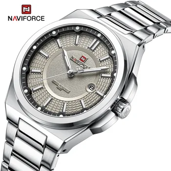 Оригиналната марка NAVIFORCE 2023 Нов мъжки часовник Всекидневни, спортни мъжки ръчен часовник от неръждаема стомана Водоустойчив кварцов класически часовници