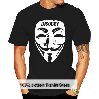 Тениска с маска на Гай Фокс, тениска V For Vendetta, тениска Хакер, тениска на Гай Фокс