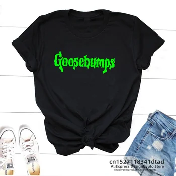 Тениска Goosebumps, Дамски Мъжки T-Shirt Monster Horror Squad, Тениски За Хелоуин, Страшно Ретро Филм, Тениска С Писмото Принтом, Дрехи Унисекс