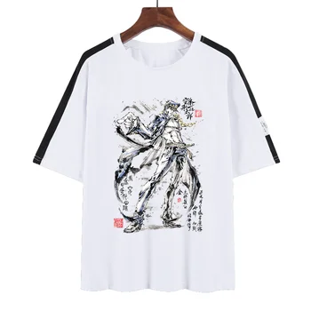 Мъжки t-shirt swomen с аниме Jojo Bizarre Adventure, Тениска с принтом Ink wash живопис, Ежедневни тениски с къс ръкав, Градинска Дрехи, Блузи