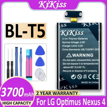 Батерия KiKiss BL-T5 3700 mah за LG Google Nexus 4 За Nexus4 /Optimus G E975 E970 E973 F180 LS970 Bateria