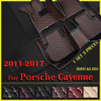 Автомобилни постелки за за Porsche Cayenne 2011 2012 2013 2014 2015 2016 2017 Потребителски автоматично Накладки за краката автомобили
