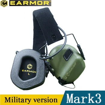 Военно-тактически слушалки EARMOR Mark3, слушалки със защита от шум, защита на слуха, електронни слушалки, защита на ушите при стрелба
